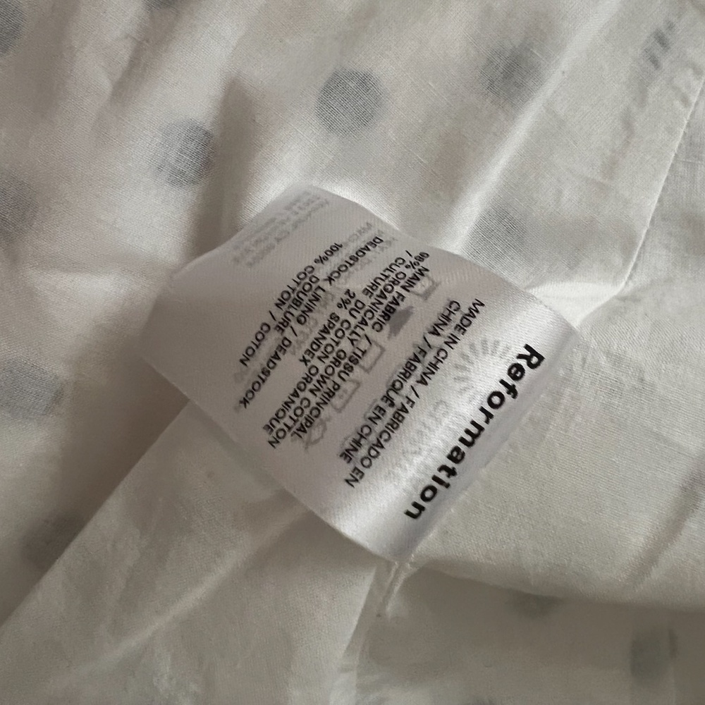 NEW Reformation Hilltop Midi Wrap Dress w/ Sleeves Polka Dot Malta Size S - Picture 12 of 14